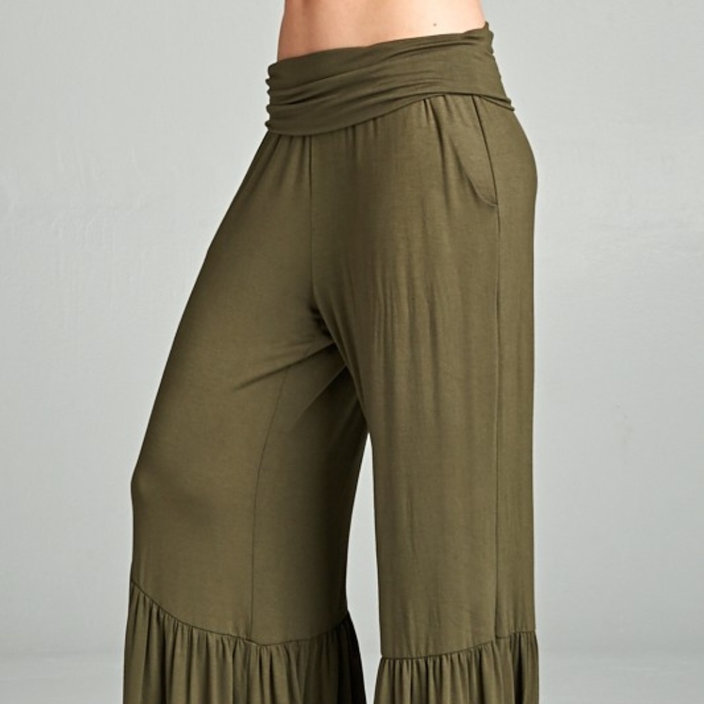 BOHO LOOSE FIT PALAZZO PANTS WITH POCKETS - Picture 5 of 6